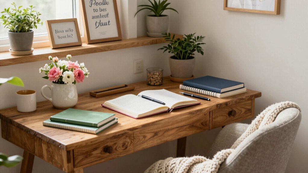 inspiring journaling station setup