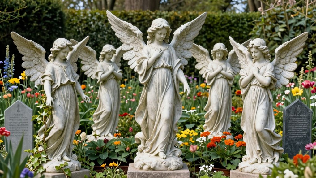 memorial angel garden decor