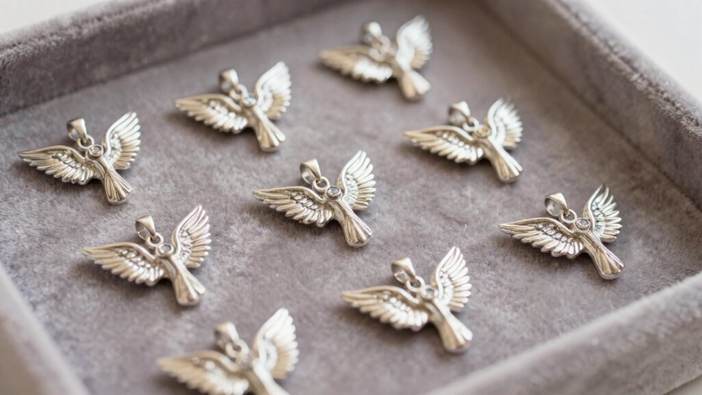 memorial jewelry with angel symbols