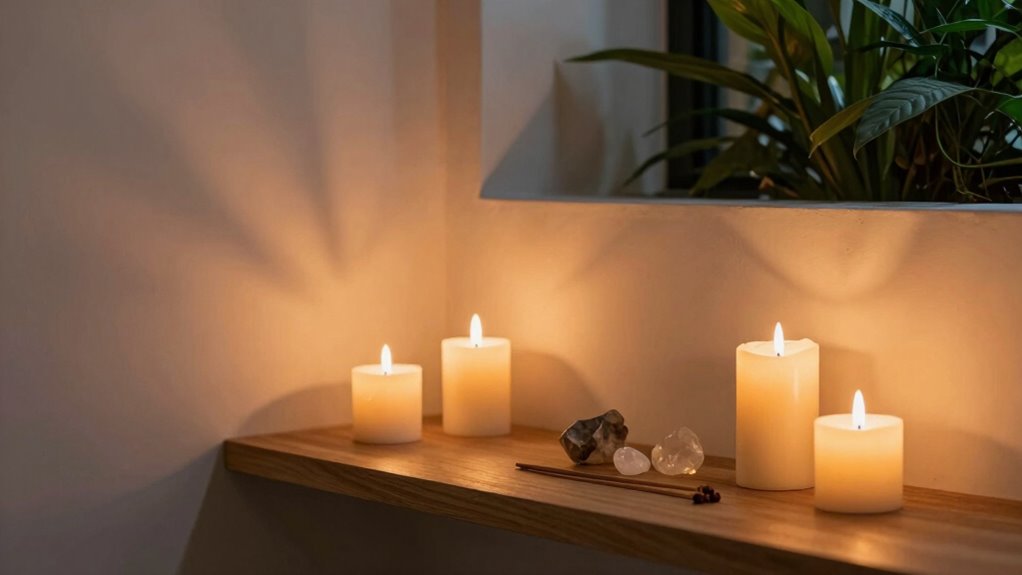 serene flameless candle ambiance