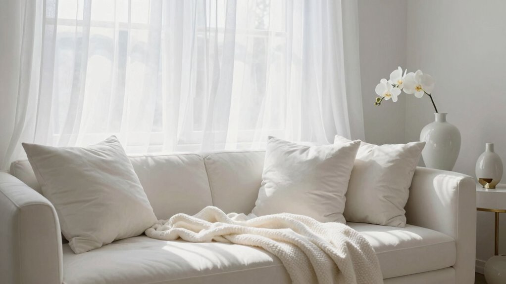 serene minimalist white decor