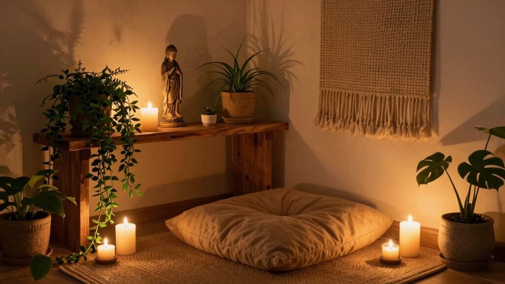serene sacred intentional space