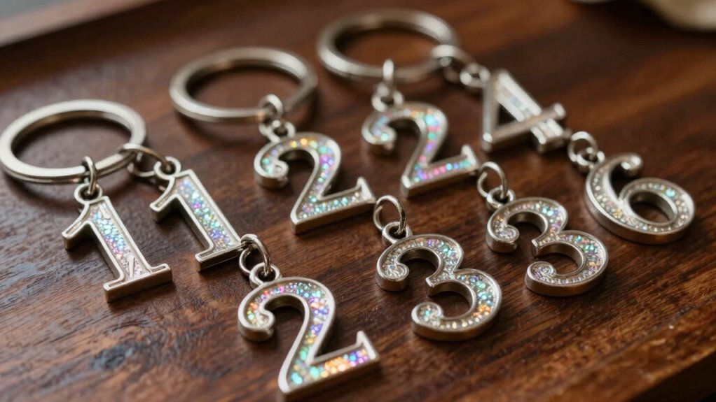 top angel number keychains