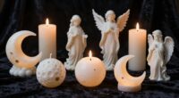 top moon and angel candles