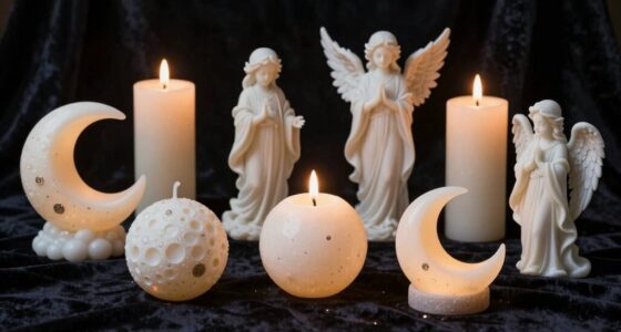 top moon and angel candles