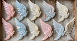 top resin angel wing decor