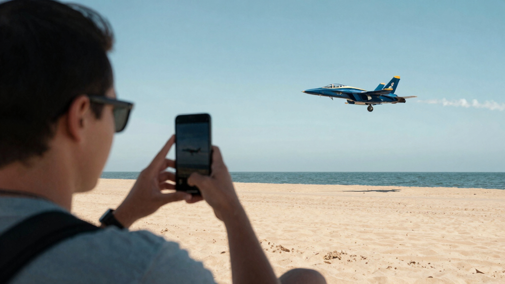 Florida beachgoers scream as Navy’s elite Blue Angels buzz them in ‘low altitude’ flight