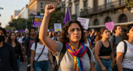 Women’s March In Santiago Protests ‘Listen To Your Heart’ Project